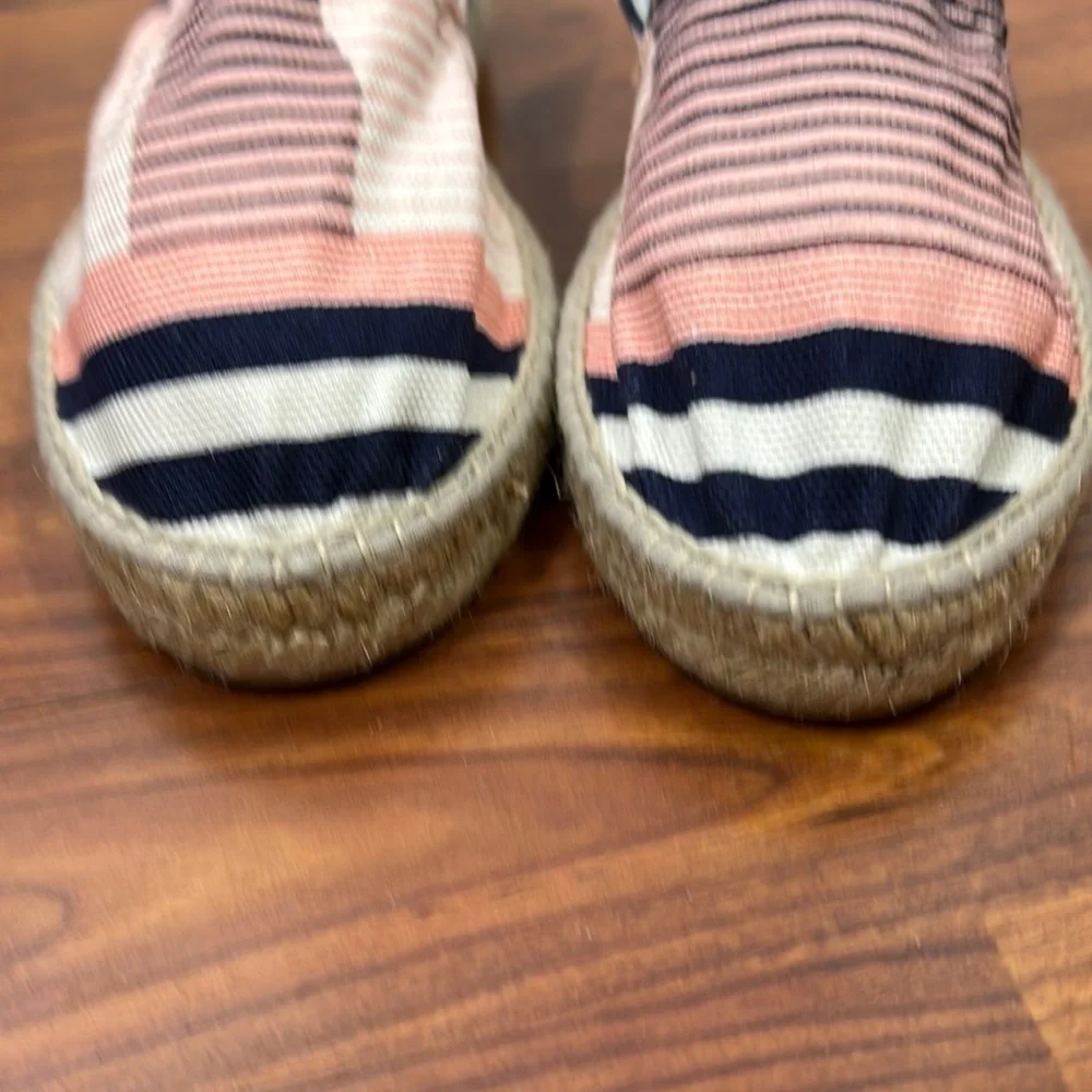 Pierre-Louis Mascia Striped Espadrilles Pink & Navy Sz 38 NWOT